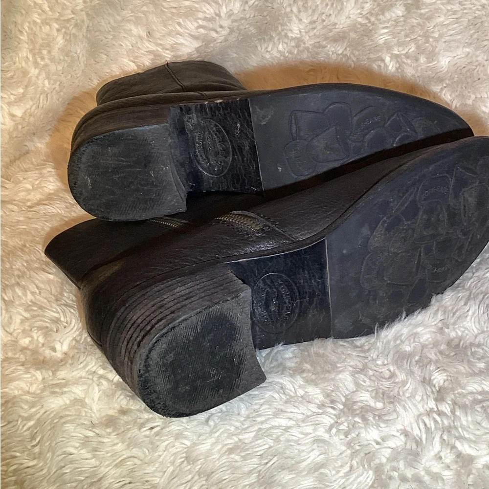 Kork-ease black leather ankle boots size 10